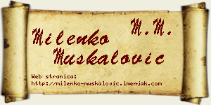 Milenko Muskalović vizit kartica
